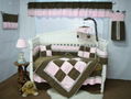 2013 new style  baby bedding set 100% cotton KLF102-pink