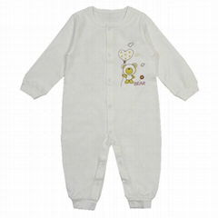 Organic Cotton Teddy Bear Baby Glowsuit (pajama)