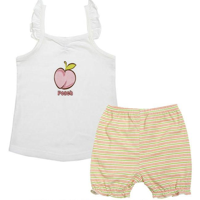 Organic Cotton Girl Ruffled Set