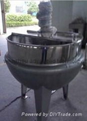 Vertical sandwich cooking boiler