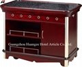 Kitchen Flambe Trolley with Double Gas Burner-Kitchen Cart Island  3