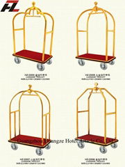 Birdcage Bellman Cart -Stainless Steel L   age Cart