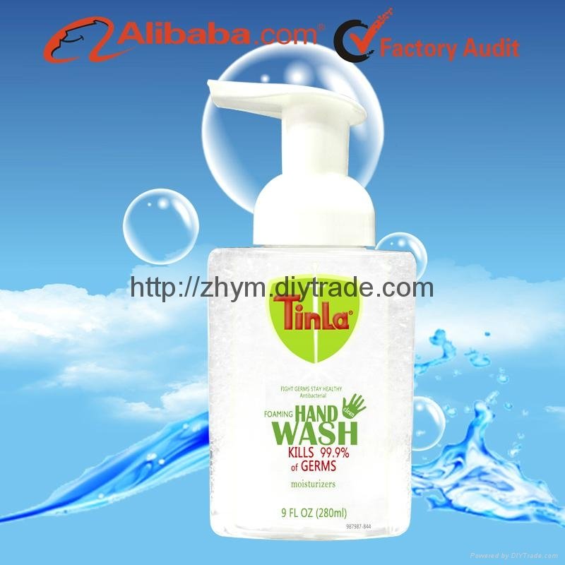 2013 Hot Sale rich foaming  Hand wash 280ml  kills 99.9% germs 1