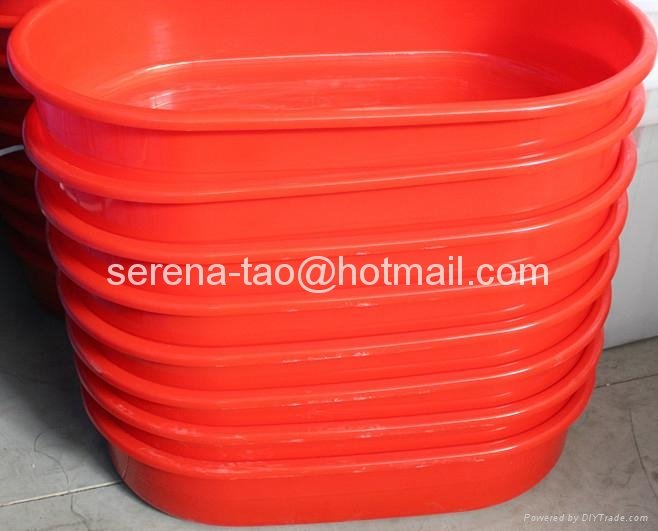 Offer 2013 PE Red plastic long oval Basin using aquatic product 3