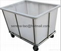 Plastic Laundry cart square tank