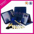 Noconi 2013 blue crocodile series cosmetic set 8pcs goat hair brush set 1