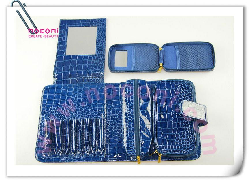 Noconi 2013 blue crocodile series cosmetic set 8pcs goat hair brush set 2
