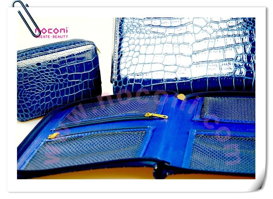 Noconi 2013 blue crocodile series cosmetic set 8pcs goat hair brush set 4