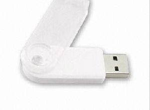 white swivel USB flash drive