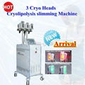 Cold and hot cryolipolysis working heads slimming machine