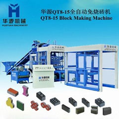 QT8-15 high capacity fullly automatic cement brick making machine 