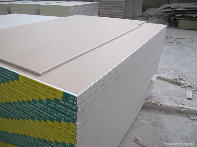 standard gypsum board with thickness from 6.4mm to 15mm