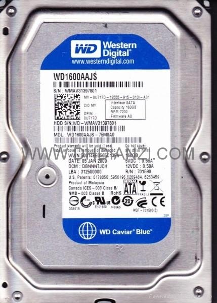 Western digital WD1600AAJS 160GB 7200RPM SATA 3.5" Hard disk drive