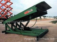 Stationary hydraulic yard leveler