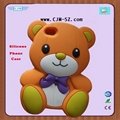   3D Lovely  Bear  silicone phone   case  