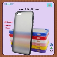 PC  phone case  with  Hard Backside and Soft Edge 