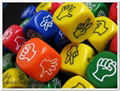 6 sides Customized logo resin dice