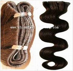 2013 New Fashion Top Quality Virgin Remy Hair Hand Tied Skin Weft Extension