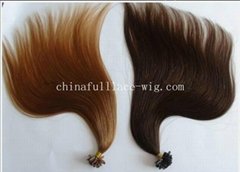 Wholesale human remy hair nail tip hair extensions