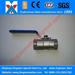 One-Piece 1PC CF8 CF8M WCB 1000WOG Screwed Ball Valves