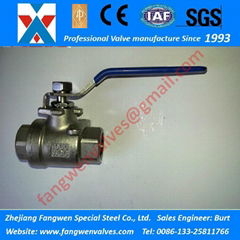 SS304-SS316 Tow-Piece (2PC) 1000WOG Screwed Ball Valves