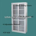 Glass Sliding Door Lockable Display Cabinet YCF-625  2