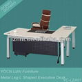 Metal Legs L Shaped Elegant Executive Desk YC-TZA01  1