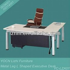 Metal Legs L Shaped Elegant Executive Desk YC-TZA01 