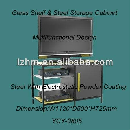 Multifunction Steel Plasma TV Stand Cabinet YCY-0804  2