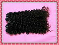 stock natural black color deep wave human hair weave  2