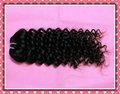 stock natural black color deep wave human hair weave  3
