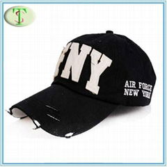 cotton applique embroidery baseball cap(B-103)