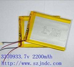 357095 3.7V 2700mAh Li Polymer Battery with PCB