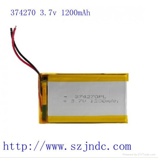 374240 3.7V 1200mAh Lithium Polymer Battery 