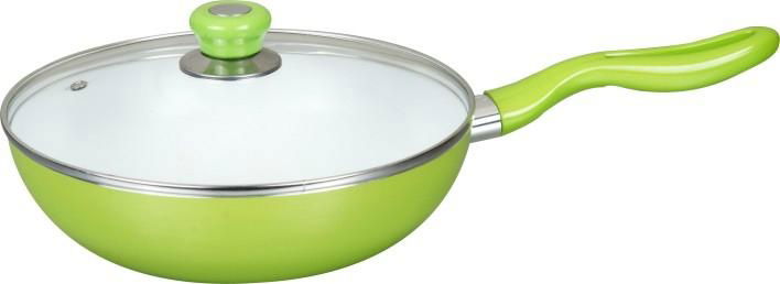 LJ Ceramic Non-stick Wok with Lid- Cookware (SET)- Factory