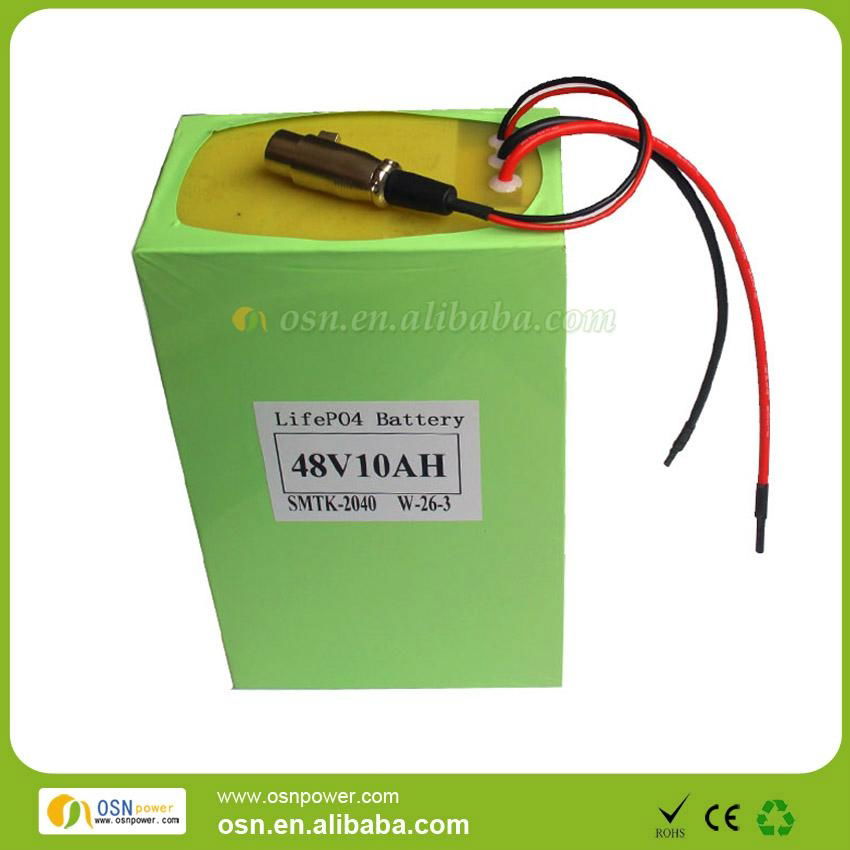 Lifepo4 48v 10ah Battery pack for E-bike