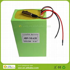 Lifepo4 48v 10ah Battery pack for E-bike