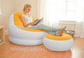  pvc Inflatable flocked chair set 