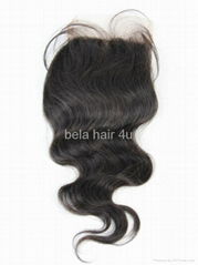 Brazilian virgin top closure indian-remy