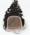 brazilian virgin top closure full lace human hair 3