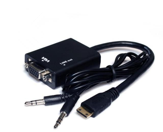 Mini HDMI to VGA Adatper cable