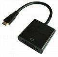 Mini HDMI to VGA Adatper cable 3