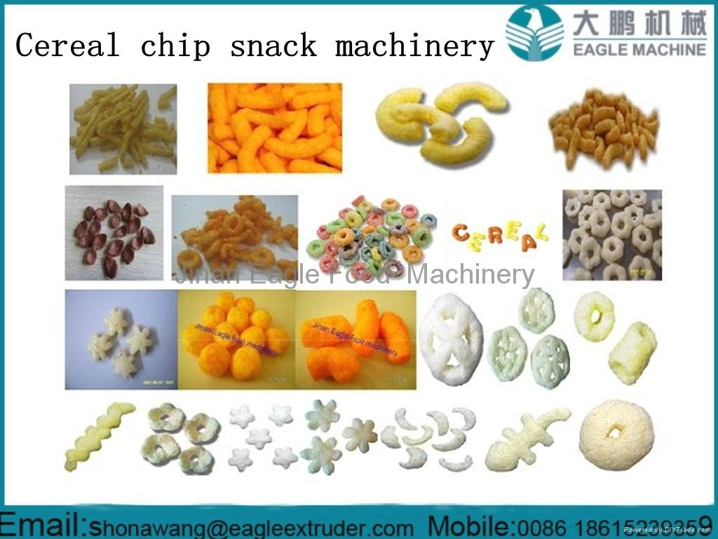 Puffed cereal snack food extruder machine processing line  2