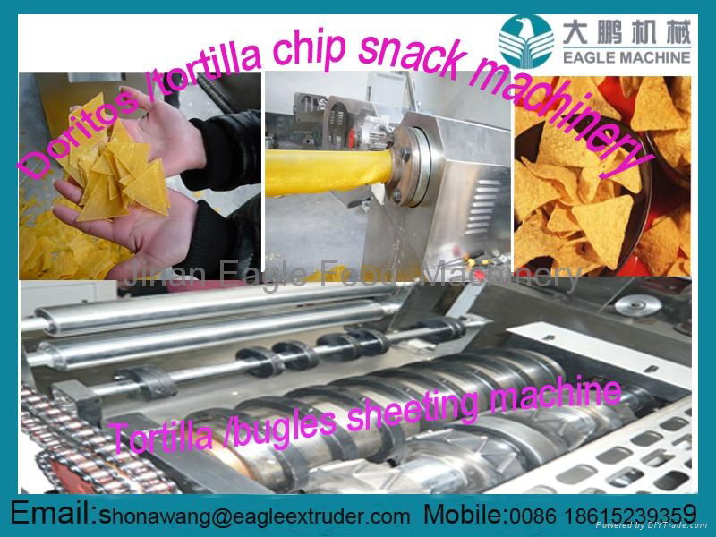 Fry doritos tortilla chip snack making machinery   2