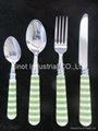 mirror polished flatware set with