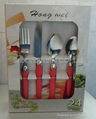 tumble polish cutlery set with color box