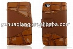 NEW ARRIVAL Top Grade PU Leather Phone Case with Crocodile Design 
