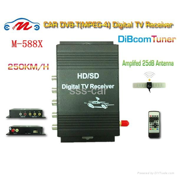 DVB-T MPEG-4 car digital tv tuner (M-588X)