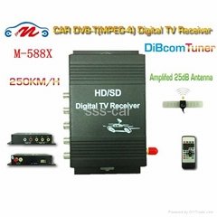 DVB-T MPEG-4 car digital tv tuner (M-588X)