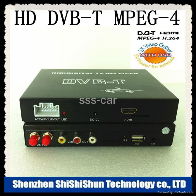  HD DVB-T MPEG-4 car tv receiver dual tuner  2